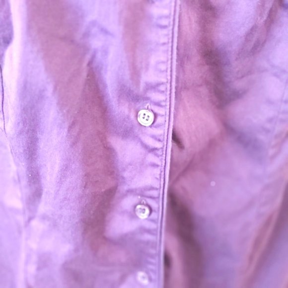 LANE BRYANT | Women's Button Down Animal Print Collar Shirt Purple Size 14 - Picture 4 of 9